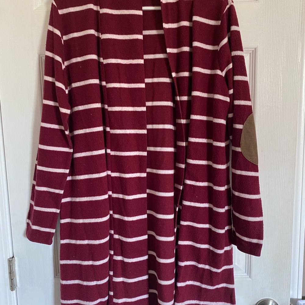Striped cardigan sweater